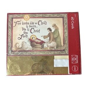 Holiday Card‎ Box Set 40 Cards, Peel & Stick Envelopes & Seals - Christmas - NEW